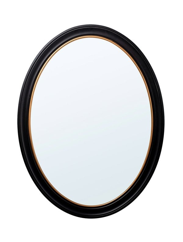 Exceptional Art Oval Mirror - Black and Gold