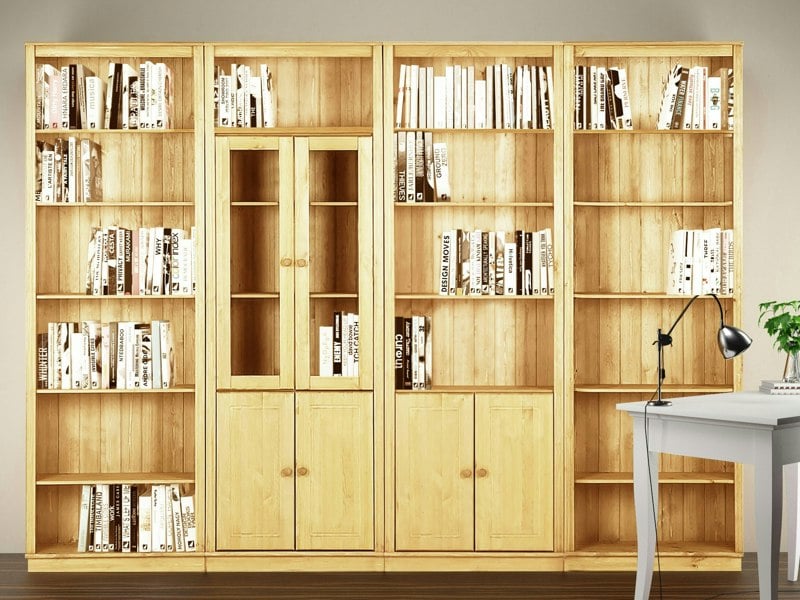 Dorel Home Anita Wall Unit 5 in Stained Wax