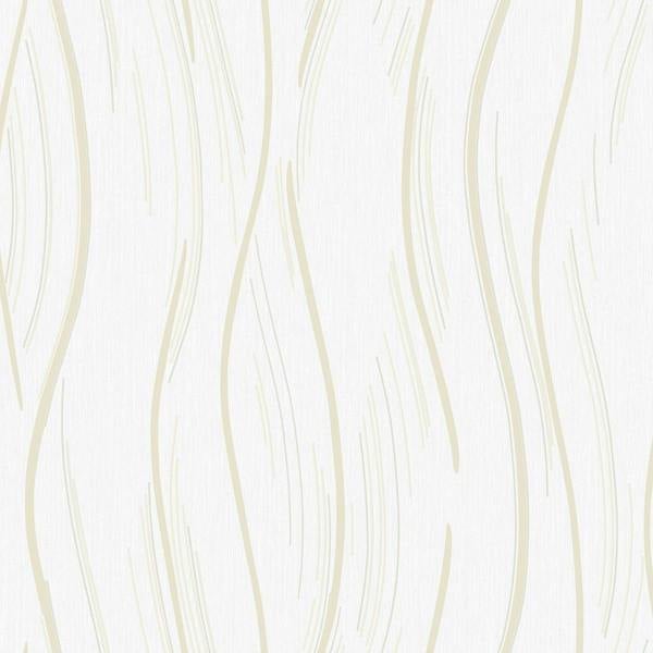World Of Wallpaper Shimmer Wave Textured Wallpaper - Natural Beige/Gold