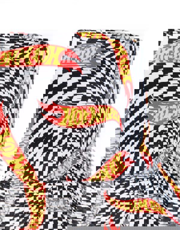 Hot Wheels Mens Multicoloured Logo & Checkerboard Reversible Bucket Hat (One Size)