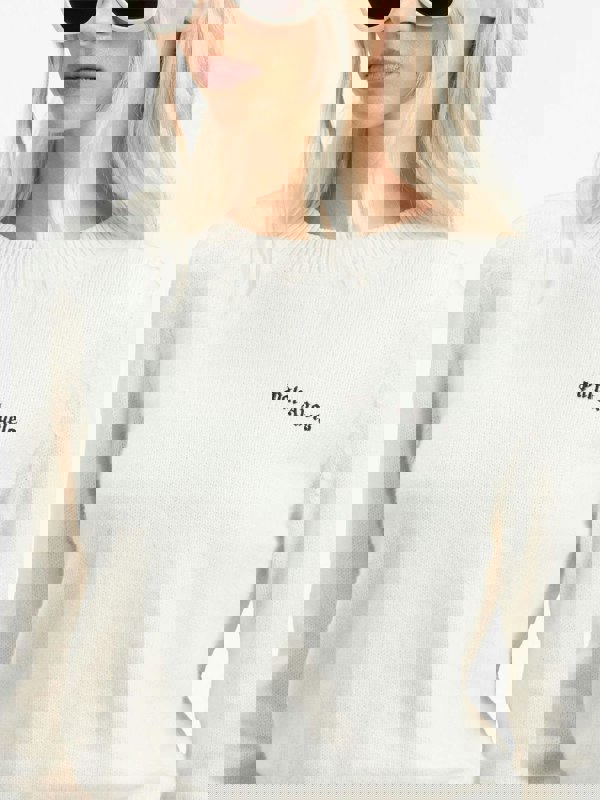 Palm Angels Classic Logo Sweater White - Supplied FashionPALM ANGELS