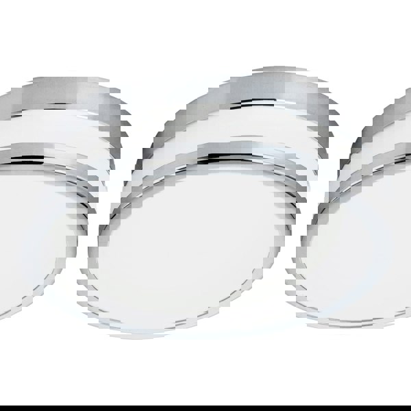 Wall Flush Ceiling Light Chrome White Painted Satin Glass Shade Bulb LED 11W Loops