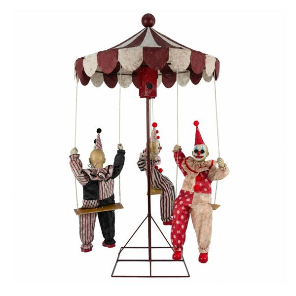 Samuel Alexander 6ft Tall Clown Go-Round Animated Halloween Prop Decoration