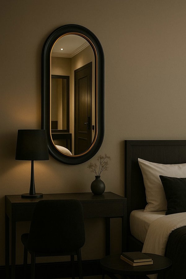 Exceptional Art Pill Mirror - Black and Gold