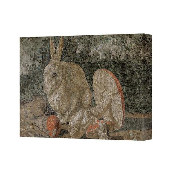 Benjamin Tate Design Mosaic Rabbit Canvas Wall Art Premium Print Hand Finished