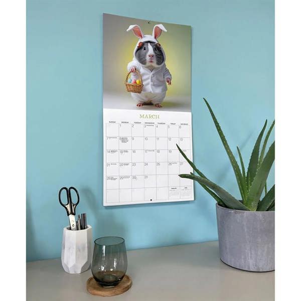 Guinea Pigs Rule Calendar 2027, Wall Calendars, Month To View, Animals, Gift