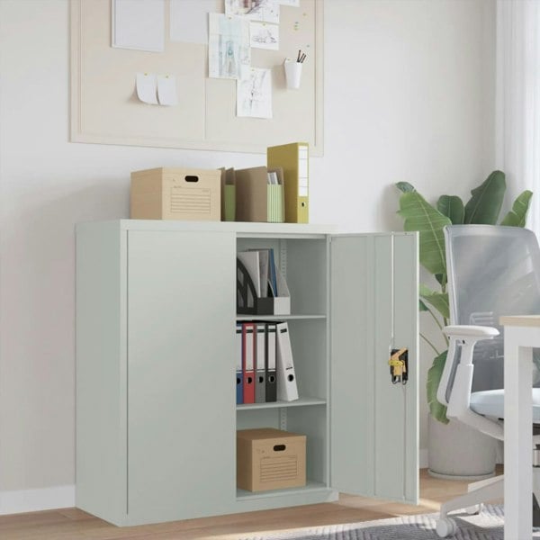 Berkfield File Cabinet Light Grey 90x40x105 cm Steel