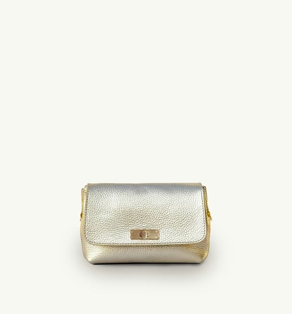 Apatchy London The Maisie Gold Leather Bag