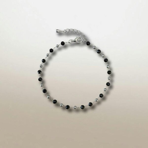 The Colourful Aura Asian Black Bead Chain Nazaria protection Indian Payal Emo Anklet