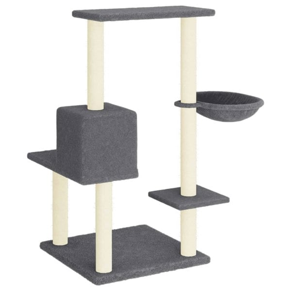 Berkfield Cat Tree with Sisal Scratching Posts Dark Grey 95 cm