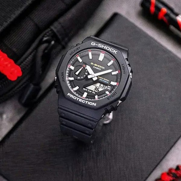 Casio G-Shock Mens Black Duo Display Watch GA-2100RL-1AER