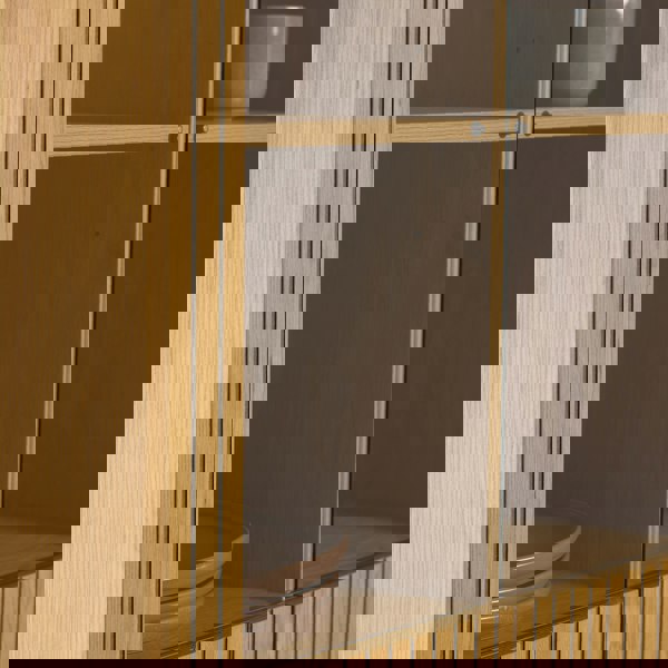 Furniture To Go Jaipur Display Cabinet With 4 doors and 6 Shelves in Wild Oak