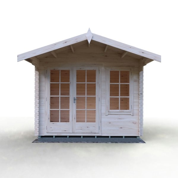 Shire Glenmore 10Gx8 Log Cabin 28mm interlock cladding - Best Shed
