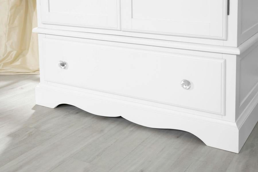 Statement Furniture Romance French Double Wardrobe With Drawer and Crystal Handles