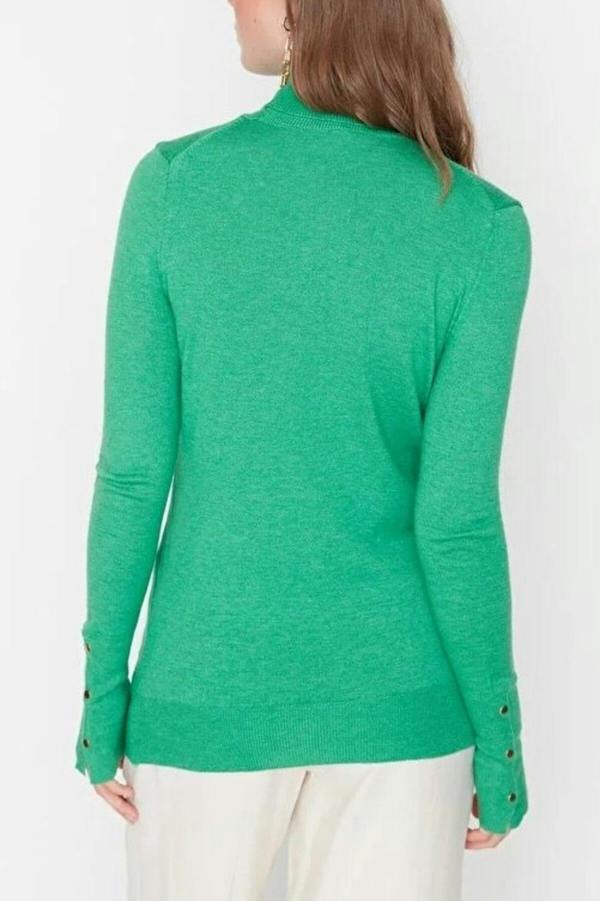 WOVCOR Mercerized Look Basic Knit Sweater
