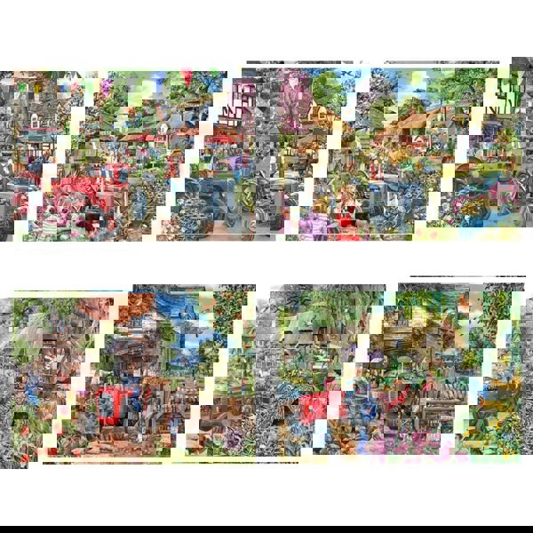The House of Puzzles Farmer's Friends - 4 x BIG 250 Piece Jigsaw Puzzle
