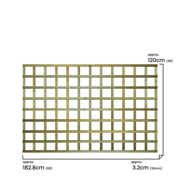 [rackhams variation] trellis flat top standard square [6ft x 1ft - 6ft] 8