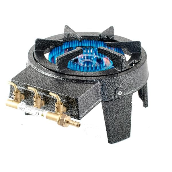 Gas burner commercial gas stove with blue flame 