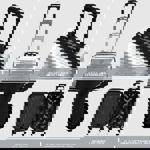 Flight Knight 45x36x20cm Cabin Case with Medium and Large Size Check-in Hold Luggage