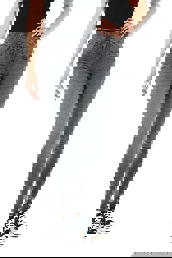 Smart Living Women's Stylish  Sculpt Pull On Jeggings with Pockets - Trendy & Comfy - Grey