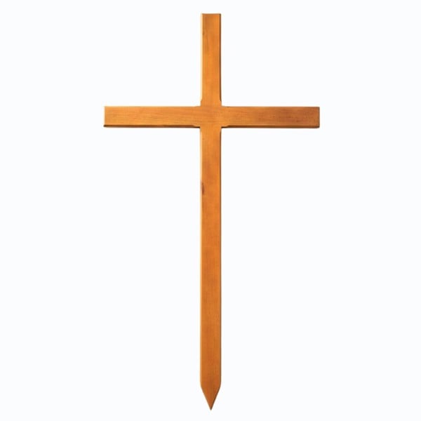 Memorials Direct Personalised Mahogany Memorial Cross, Feather – Durable Wooden Grave Marker for Outdoor Use - 130cm