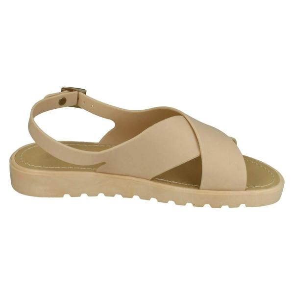 Spot On Ladies Spot On Low Slingback X Vamp Sandal