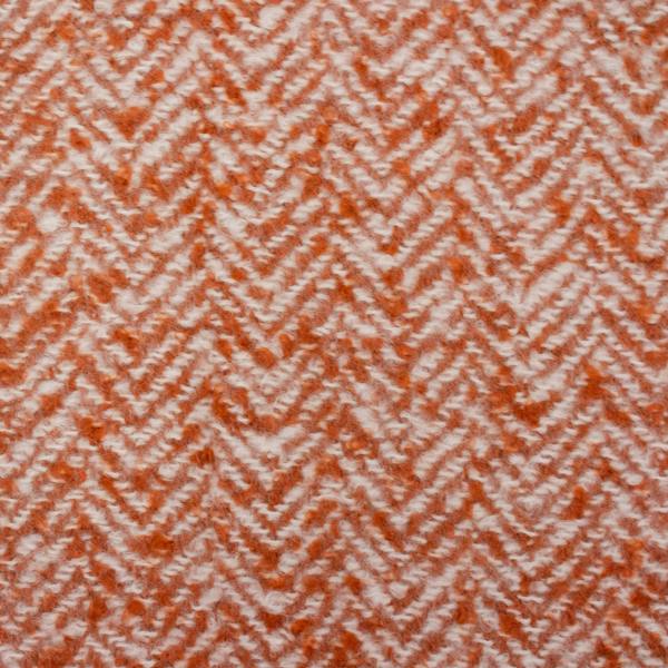 Furn Weaver Throw with Herringbone Design - Rust - 