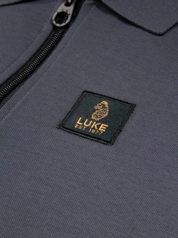 Luke 1977 Luke1977 Caltech 1000 Zip Polo Shirt - Charcoal