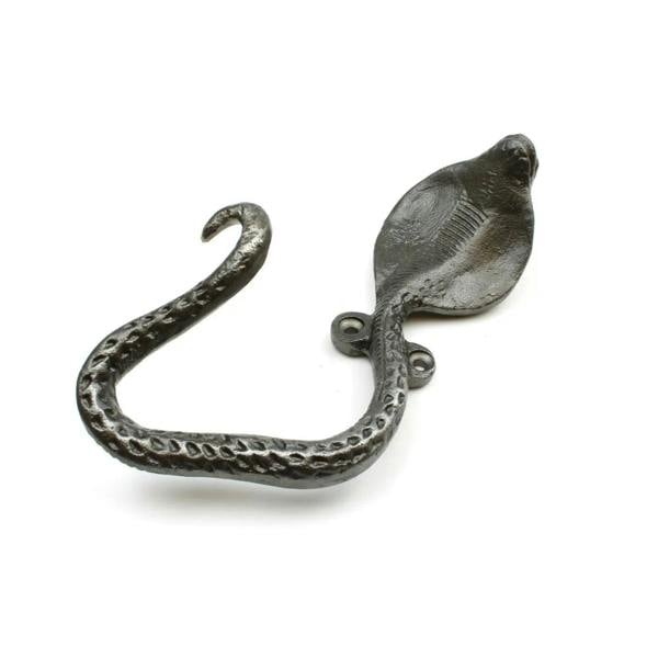 Antique Cast Iron Cobra Snake Design Coat Hook