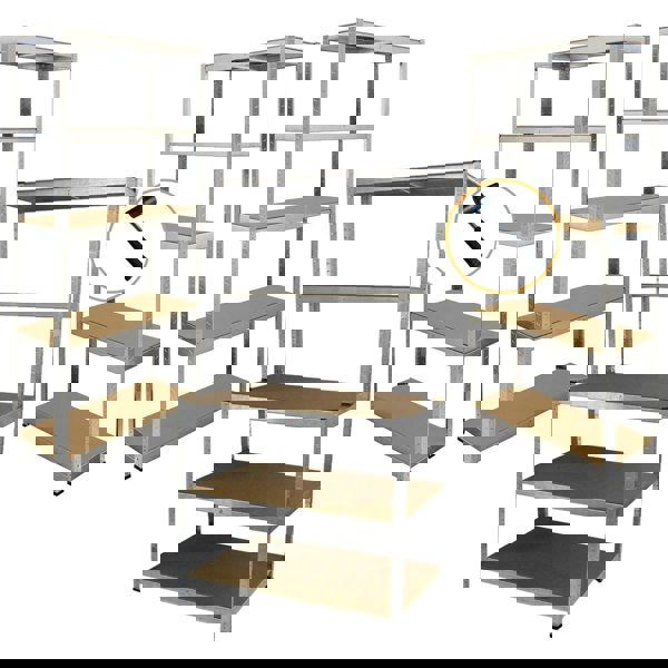 Monster Racking 2 x 90cm Galwix & Galwix Workbench Shelving Unit & Mallet