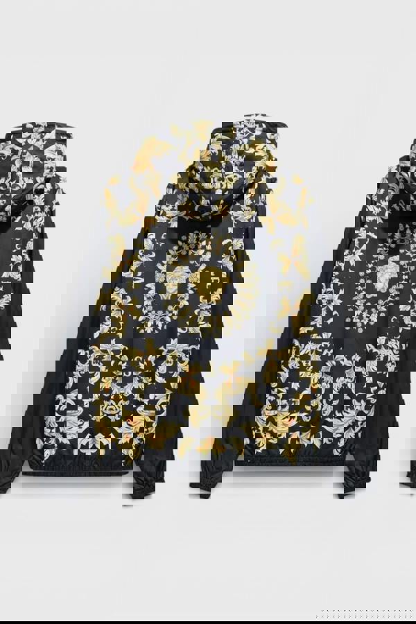 Versace Baroque Print Hooded Jacket Black