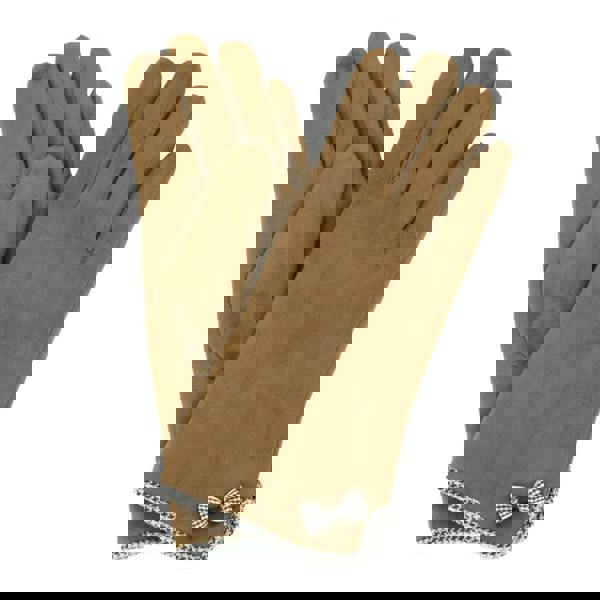 Eastern Counties Leather Womens Gaby Faux Suede Touch Screen Gloves - Toffee