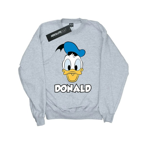 Disney Girls Donald Duck Face Sweatshirt - Sports Grey