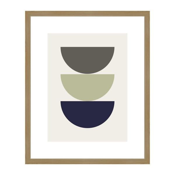Nielsen accent by nielsen Velino Oak Picture Frame with Glass Front and Abstract Poster Print