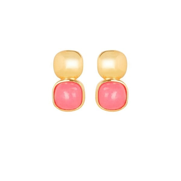 Lila Rasa Glossy Gold & Blushing Pink Stud