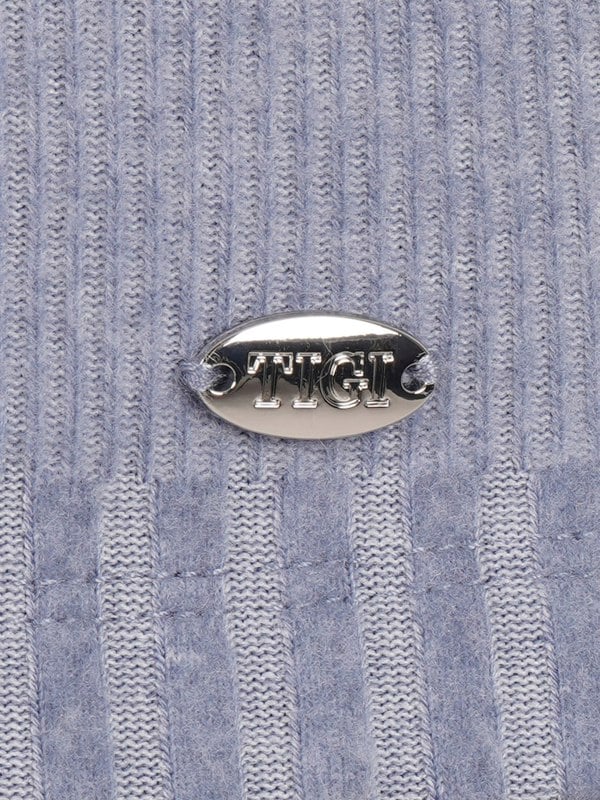 TIGI-Wear Solid Textured Three Quatered Sleeve Top