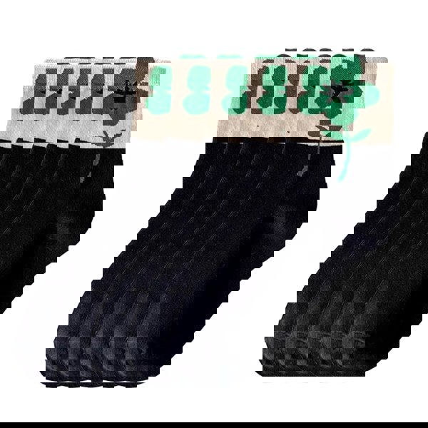 Anyfootwear 5 Pairs One Size 5-8 Black Clover Style Cartoon Flower With Candy Color Kawaii Mid Tube Breathable Casual Short Socks For Women