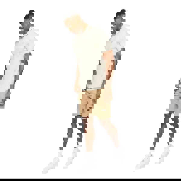 Crosshatch Mens Utilate Elasticated Waist Cargo Shorts - Stone - 