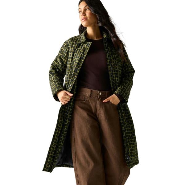 Regatta Womens/Ladies Orla Eclipse Waterproof Mackintosh - Black/Olive - 