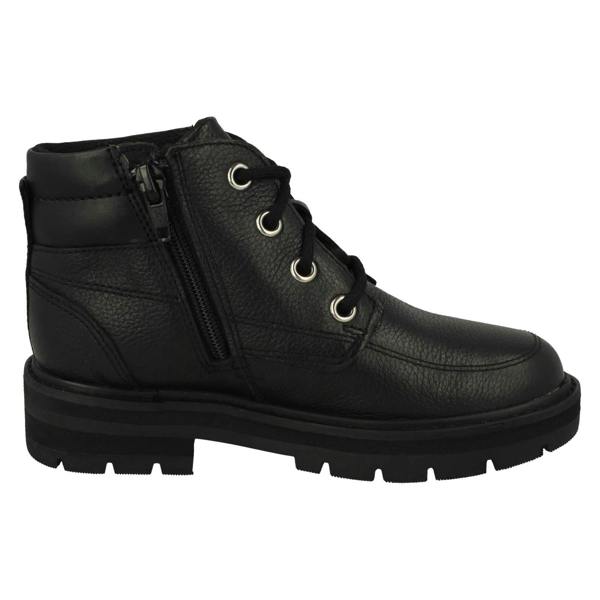 Clarks Girls Clarks Lace Up Detailed Ankle Boots Prague Zip