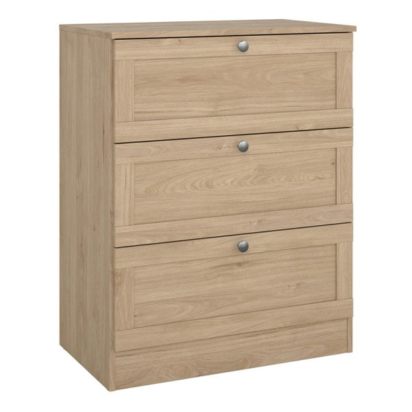 Furniture To Go Brande Chest with 3 Frame Drawers in Jackson Hickory