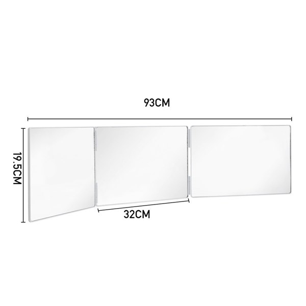 Living and Home 3-way foldable Makeup Mirror with Telescoping Hooks