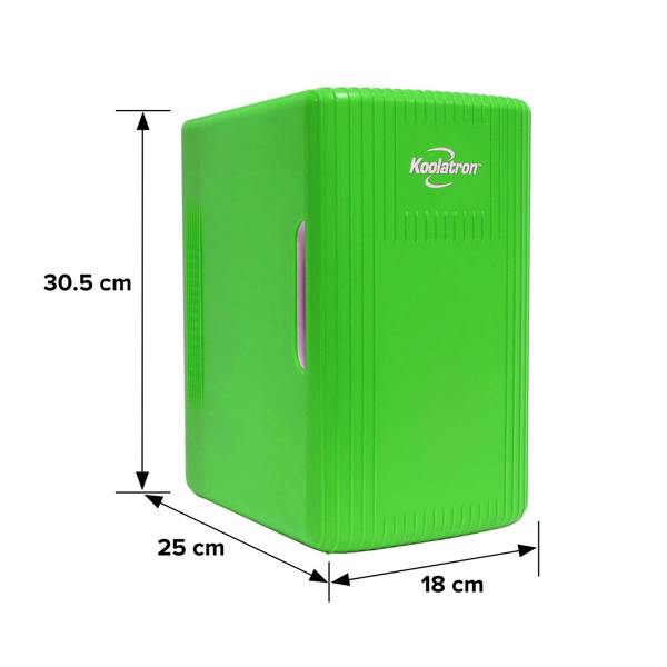 Koolatron 6L Mini Fridge 8 Can Green Skincare & Bedroom Fridge | Portable 12V Cooler Warmer for Car or Home