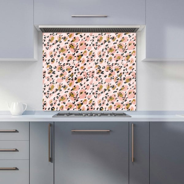 Warren Reed - Designer Hand Drawn Pink Leopard Print Kitchen Splashback