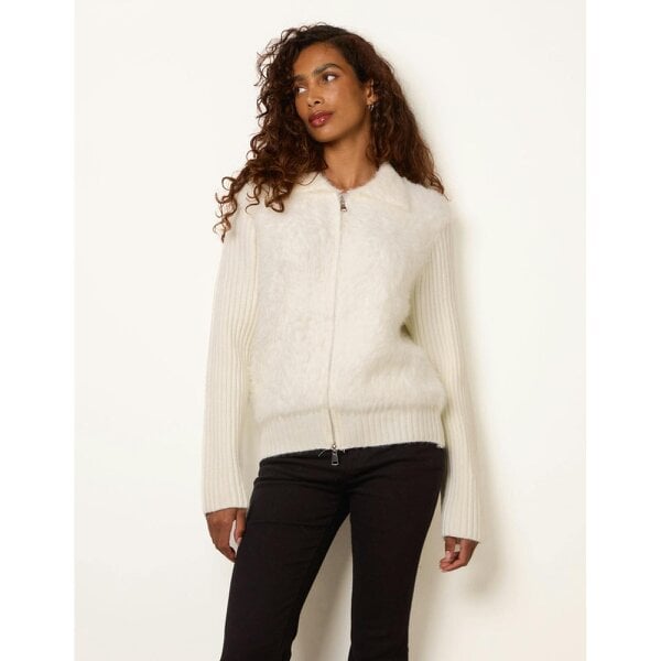 Blue Vanilla Fuzzy Knit Cardigan