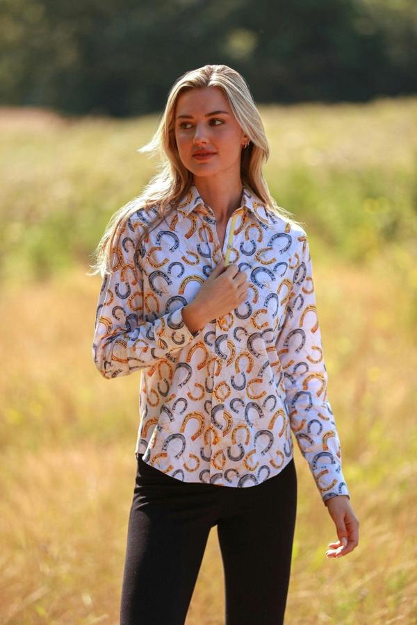 ORNATE HORSESHOE COLLECTION WOMENS  PRINT SHIRT - Premium Men's Patterned Shirt by Claudio Lugli | Bold Design, Tailored Fit, Best Printed Shirts