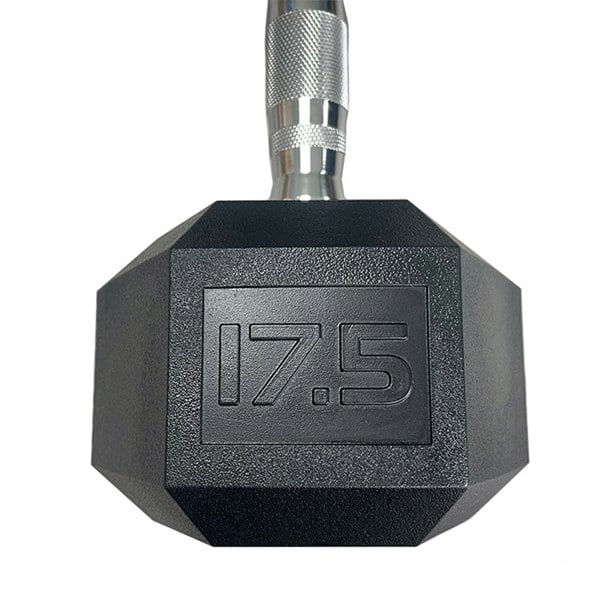 HXGN Hexagonal 17.5kg Dumbbell Weight Marking