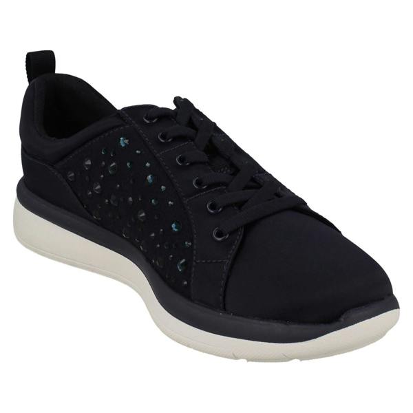 Clarks Ladies CLOUDSTEPPERS By Clarks Jewel Embellished Detailed Trainers Ezera Ave