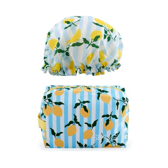 SMUG Shower Chic Set - Various Prints - Lemon Stripe