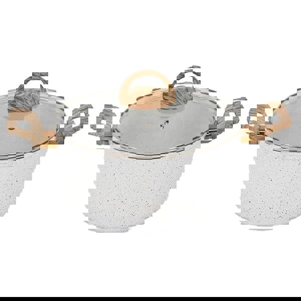 Gr8 Home Coconut Aluminium 7 Pcs Induction Non Stick Frying Pan Saucepan Pot Cookware Set